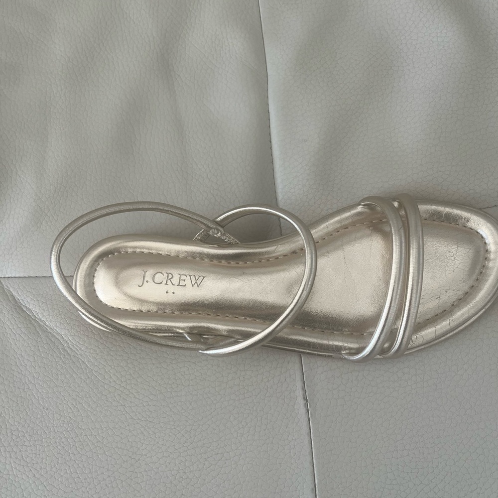 J. Crew Women's Metallic Gold Sandals